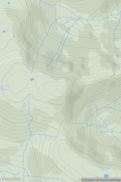 Thumbnail image for Beinn Mheadhoin [Morvern and Kingairloch] showing contour plot for surrounding peak